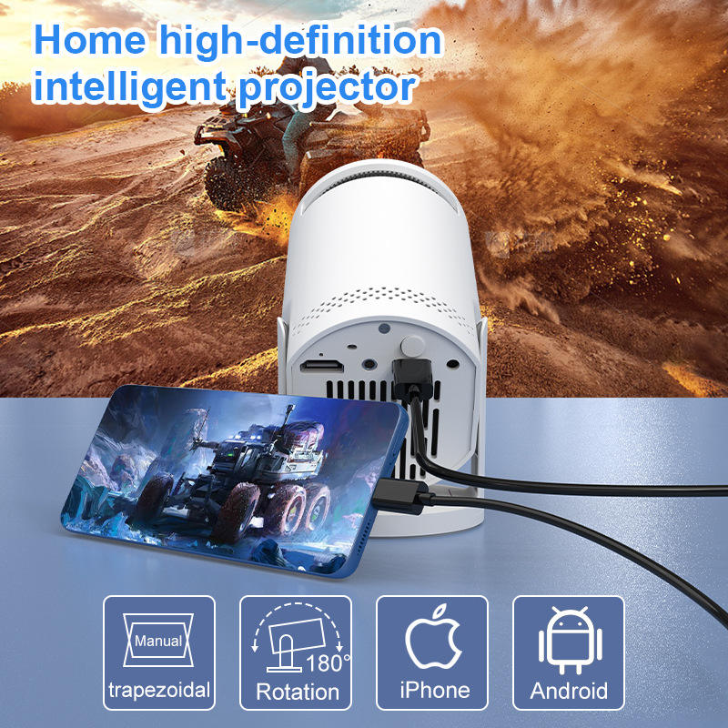 HY300 Mini Wired Portable LED Projector - Image 5