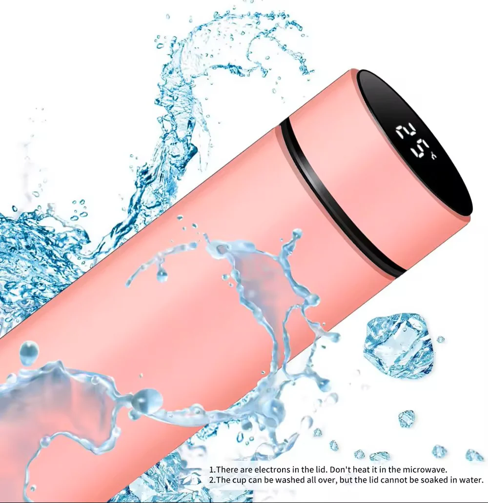 Intelligent 500 ml LED Display Temperature Stainless Steel Water Bottle – Smart Thermal Flask - Image 3