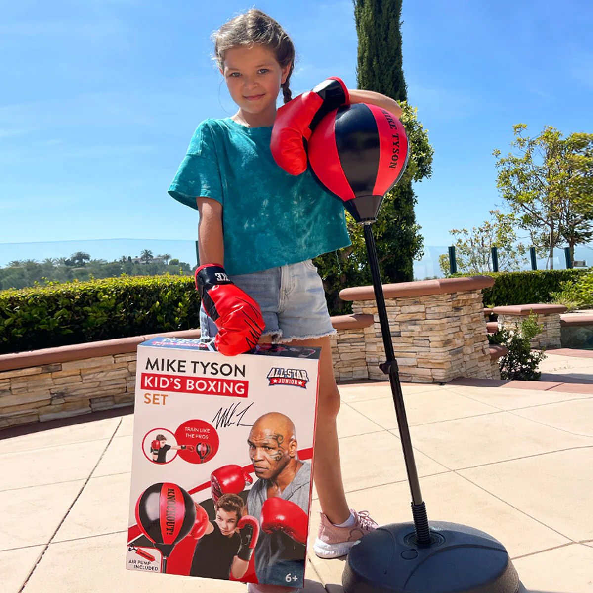 Kids Boxing Set with Gloves & Reflex Bag – Adjustable Height Stand - Image 3
