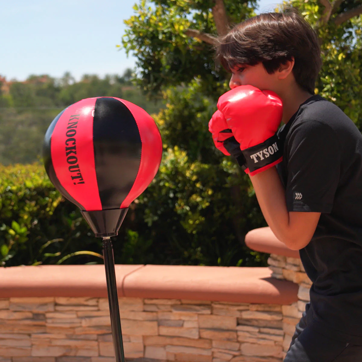 Kids Boxing Set with Gloves & Reflex Bag – Adjustable Height Stand - Image 4