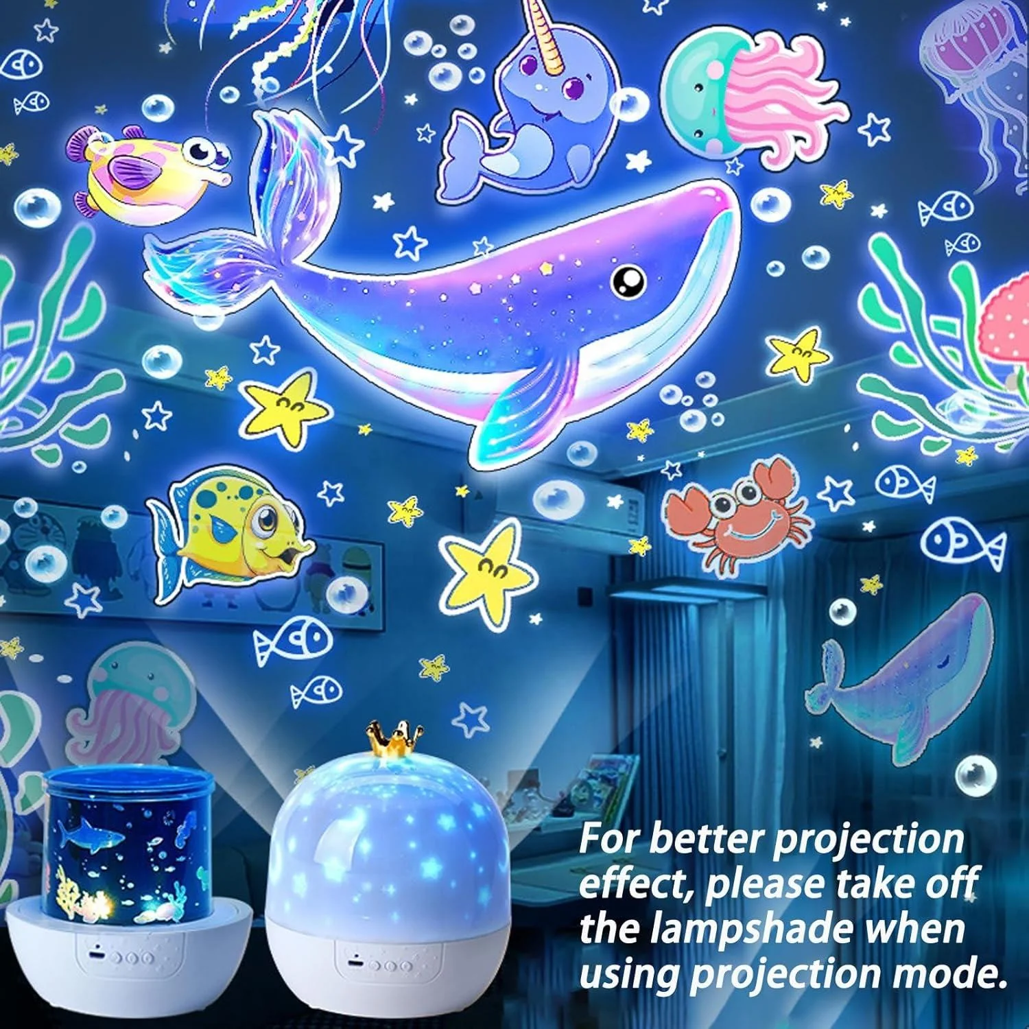Kids Themed Rotating Night Light Projector 15-Film 360° Starry Sky Lamp - Image 3