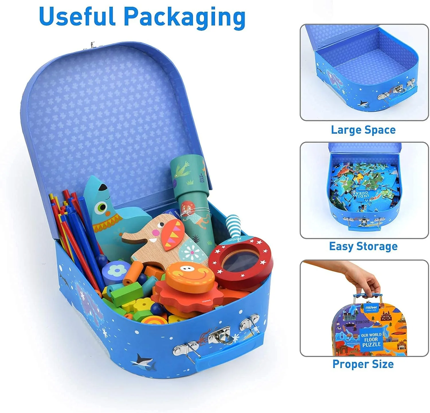 Kids' World Map Floor Puzzle - Image 5