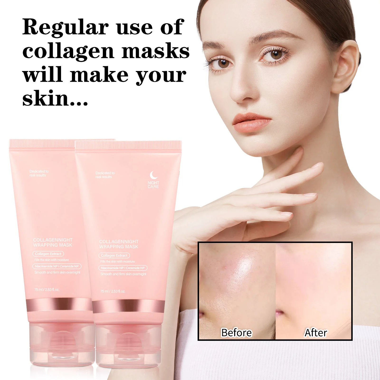 Korean Anti-Aging Whitening Moisturizing Collagen Fruit Face Mask 75ml - Image 3
