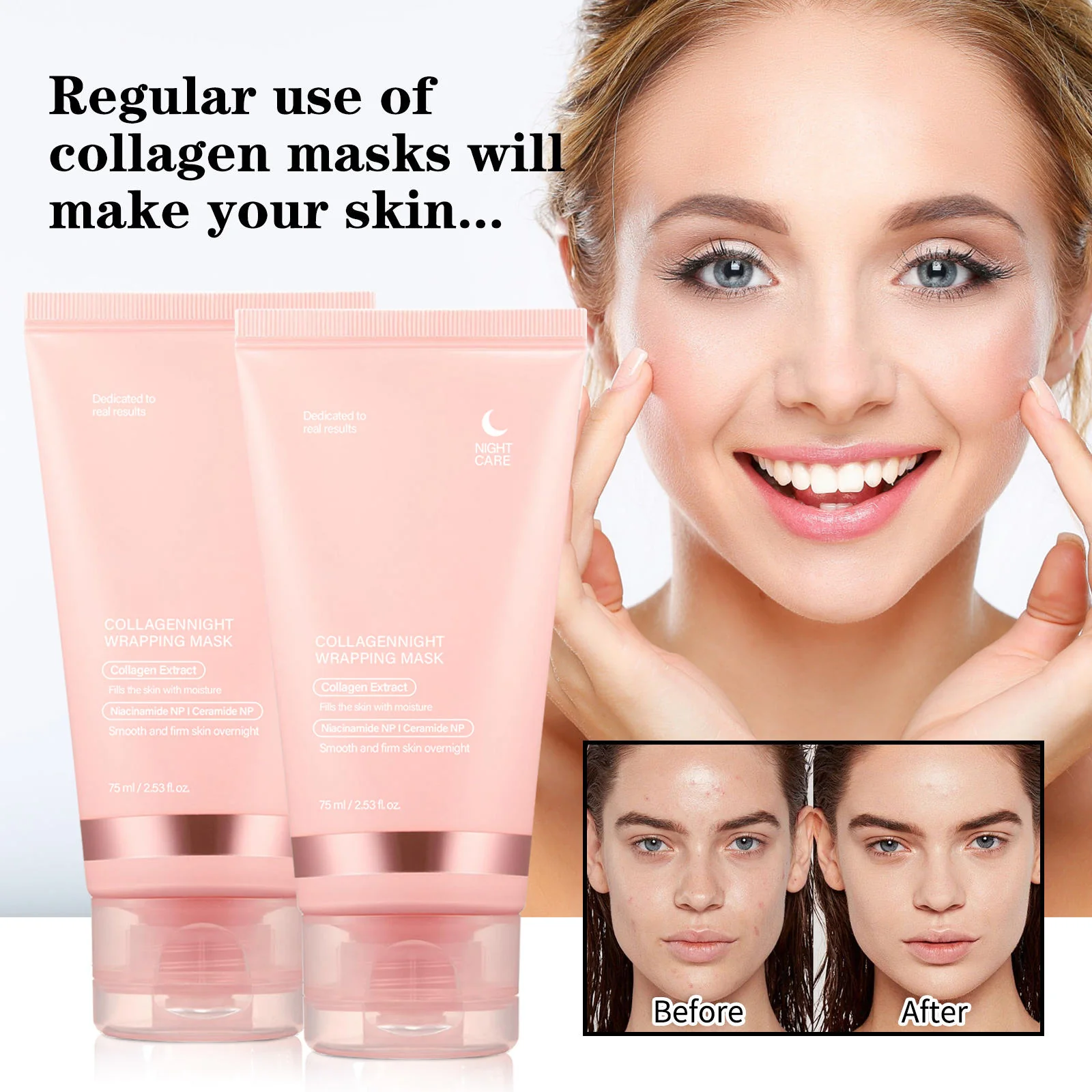 Korean Anti-Aging Whitening Moisturizing Collagen Fruit Face Mask 75ml - Image 6