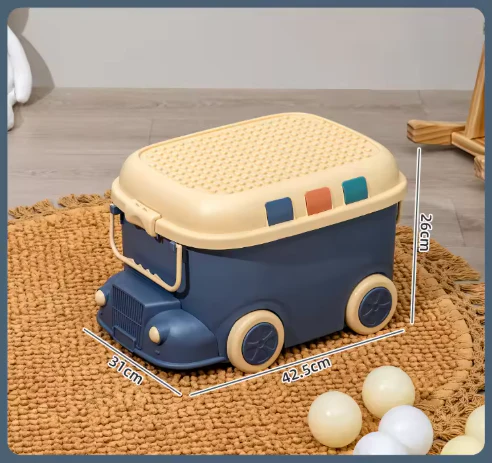 Large Kids Toy Box with Wheels – Rolling Storage Bin - Image 10