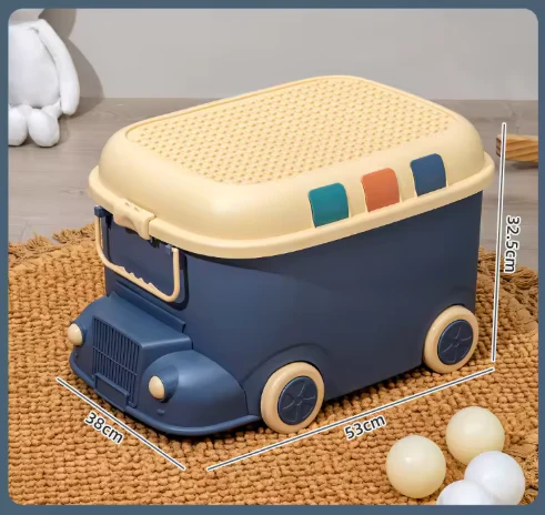 Large Kids Toy Box with Wheels – Rolling Storage Bin - Image 11
