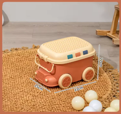 Large Kids Toy Box with Wheels – Rolling Storage Bin - Image 15