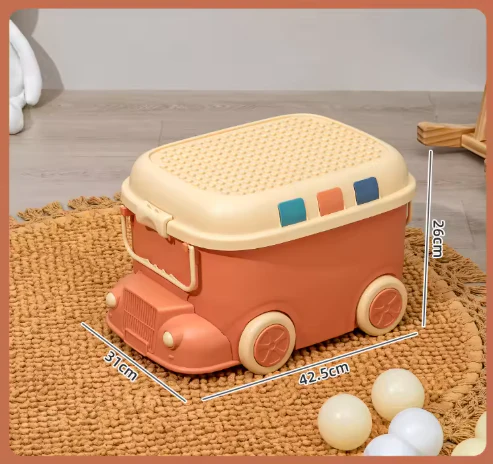 Large Kids Toy Box with Wheels – Rolling Storage Bin - Image 16