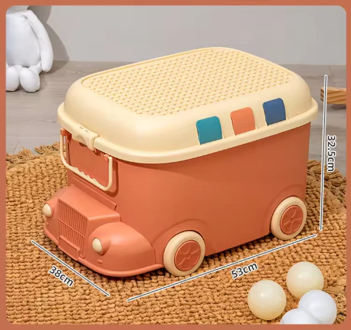 Large Kids Toy Box with Wheels – Rolling Storage Bin - Image 17