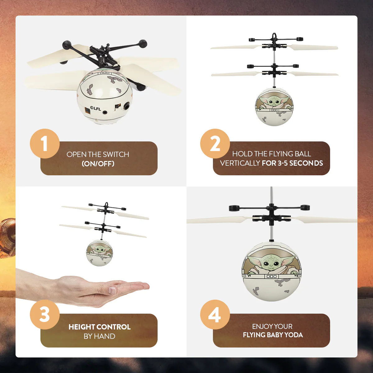 LED Flying UFO Toy – Hover Helicopter Ball for Kids Indoor Play - Image 3