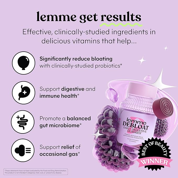 Lemme Debloat Daily Digestive Gummies – Blackberry - Image 4