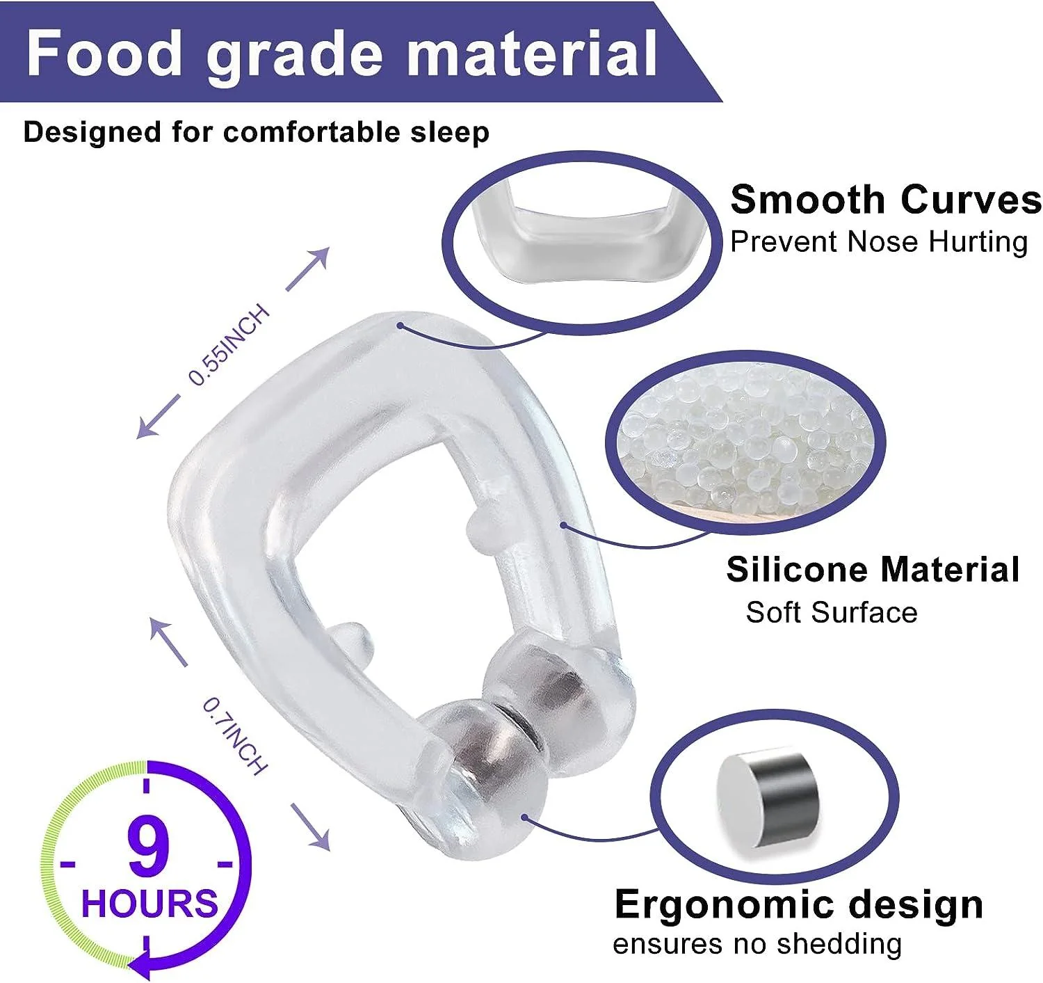 Magnetic Anti-Snore Nose Clip – Reusable Silicone Nasal Dilator - Image 5