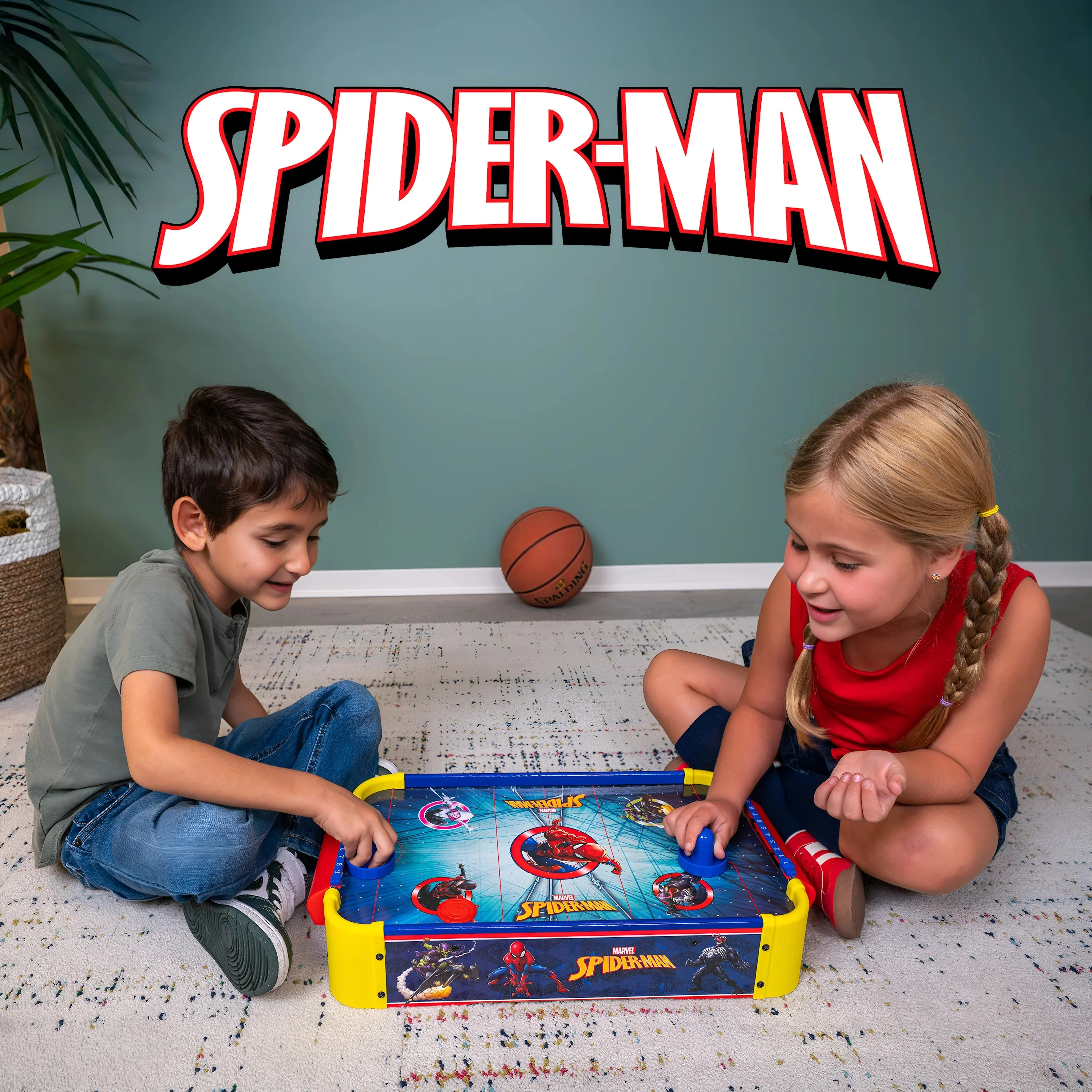 Marvel Spider-Man Electric Tabletop Air Hockey (Wood) - Image 4