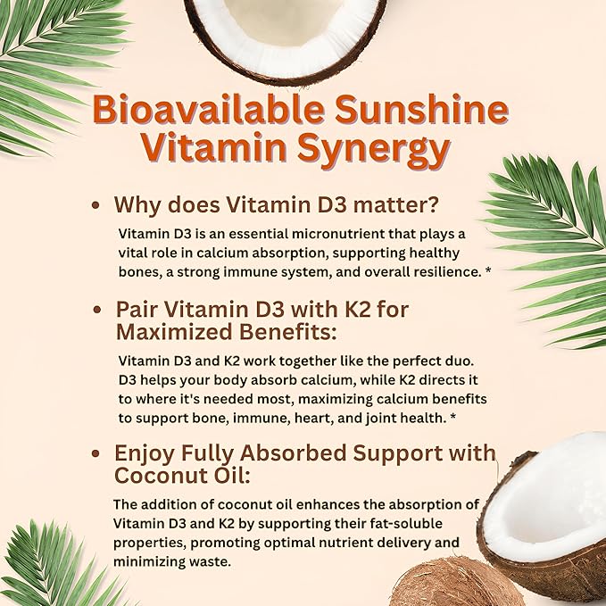 Micro Ingredients Vitamin D₃ 10,000 IU + K₂ MK‑7 200 mcg - Image 3