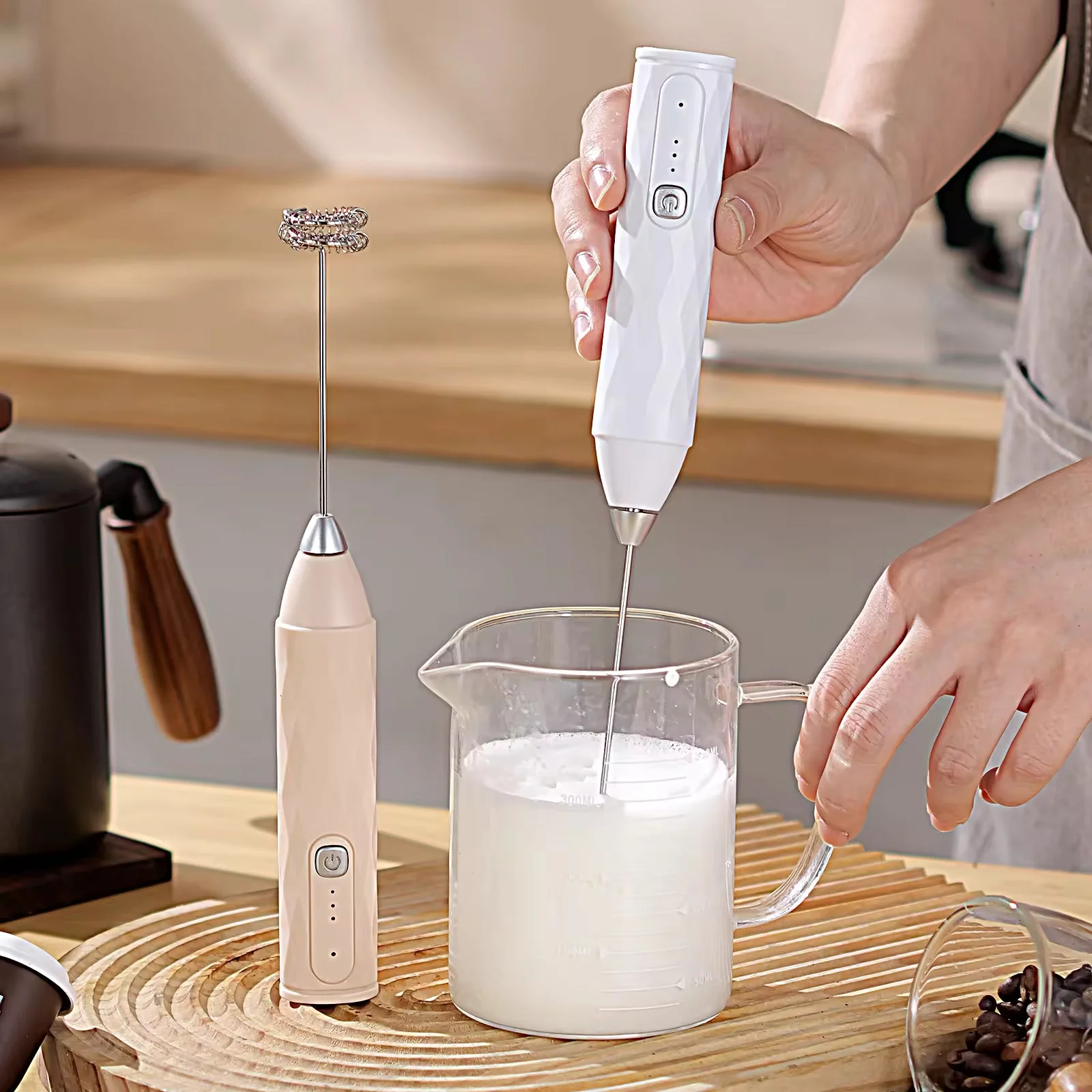 Mini Electric Handheld Milk Frother – USB Rechargeable Coffee, Latte & Cocktail Mixer - Image 8