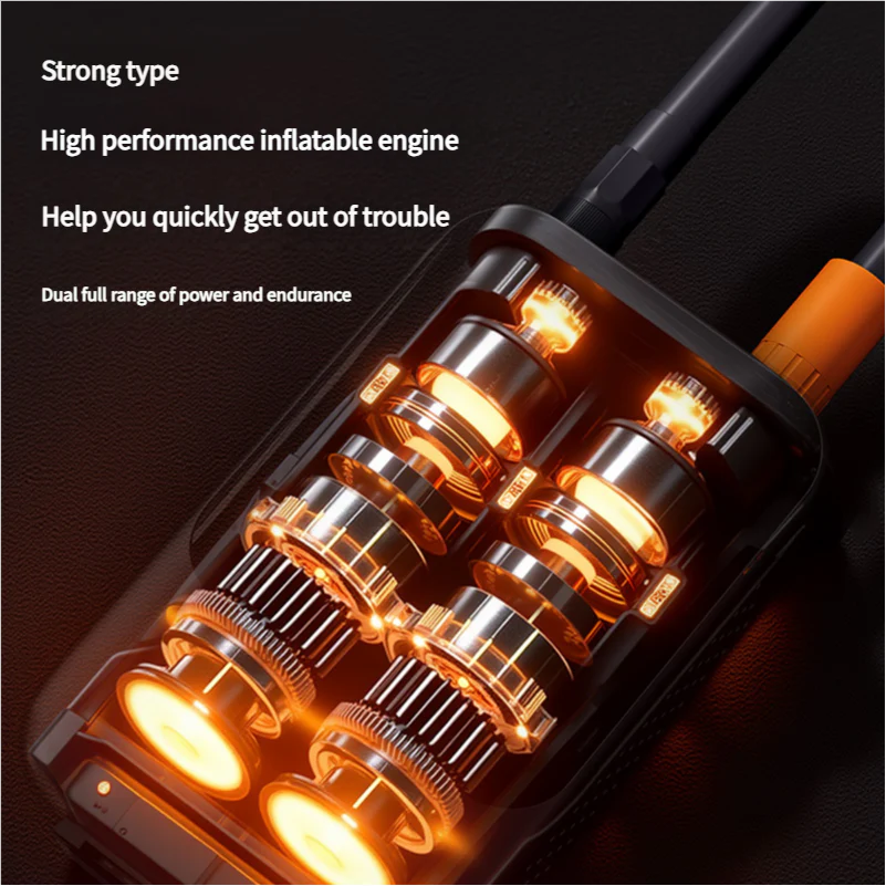 Mini Portable Wireless Electric Tire Inflator with LED Display - Image 6