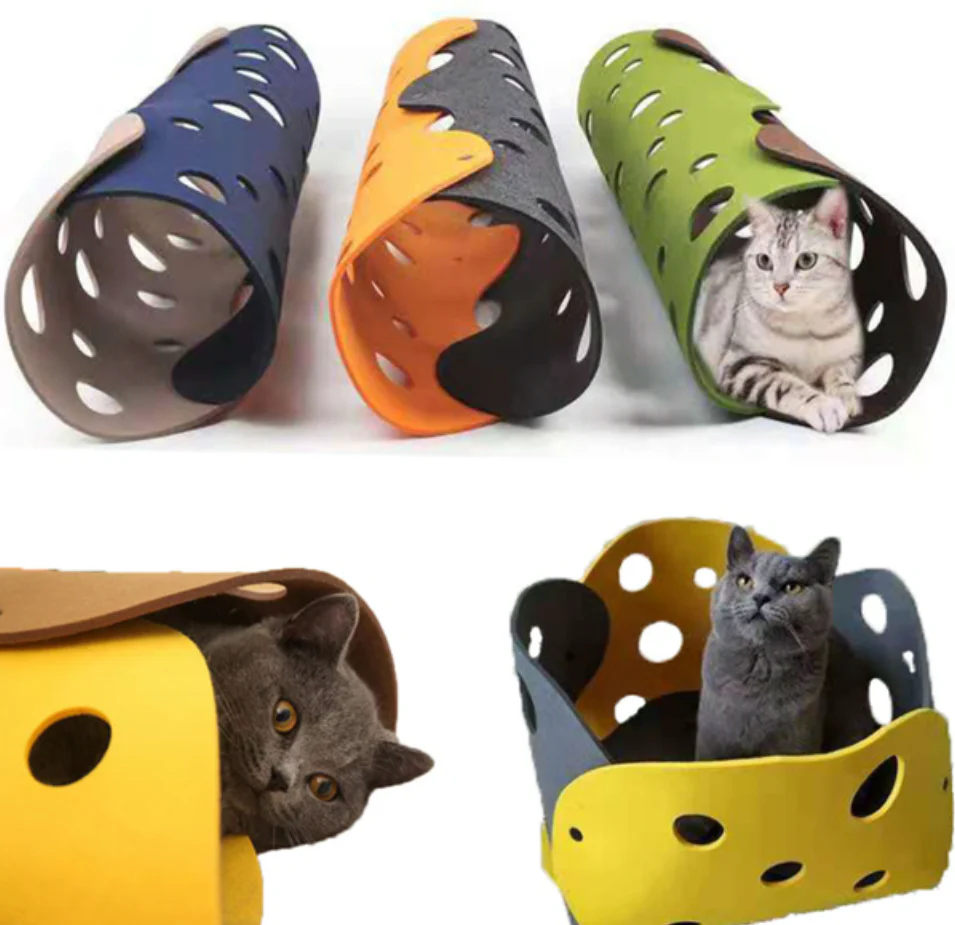 Modular Felt Cat Tunnel & Bed – DIY 99-Shape Collapsible Play Tunnel for Cats - Image 4