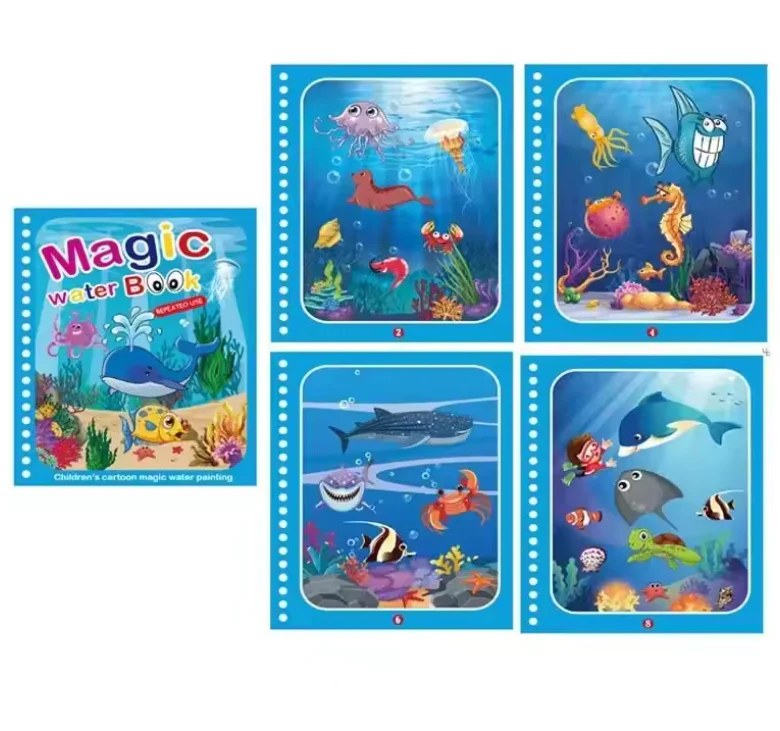 Montessori Magic Water Drawing Book – Reusable Sensory Coloring Activity - Image 10