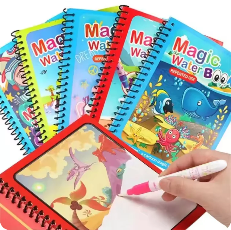 Montessori Magic Water Drawing Book – Reusable Sensory Coloring Activity - Image 2