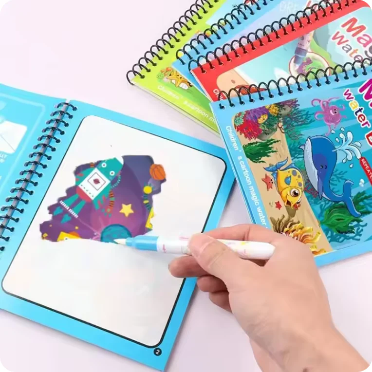 Montessori Magic Water Drawing Book – Reusable Sensory Coloring Activity - Image 4