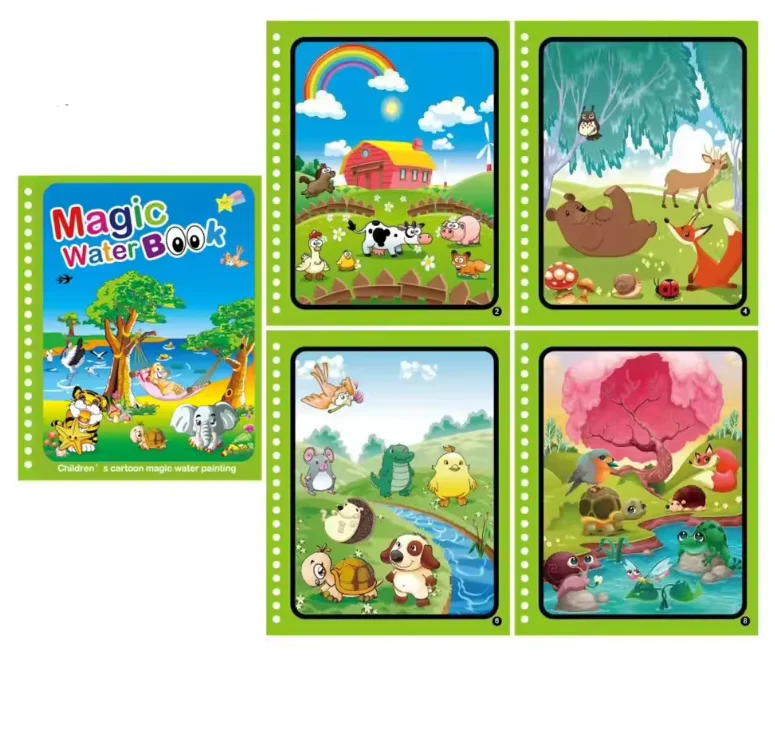 Montessori Magic Water Drawing Book – Reusable Sensory Coloring Activity - Image 5