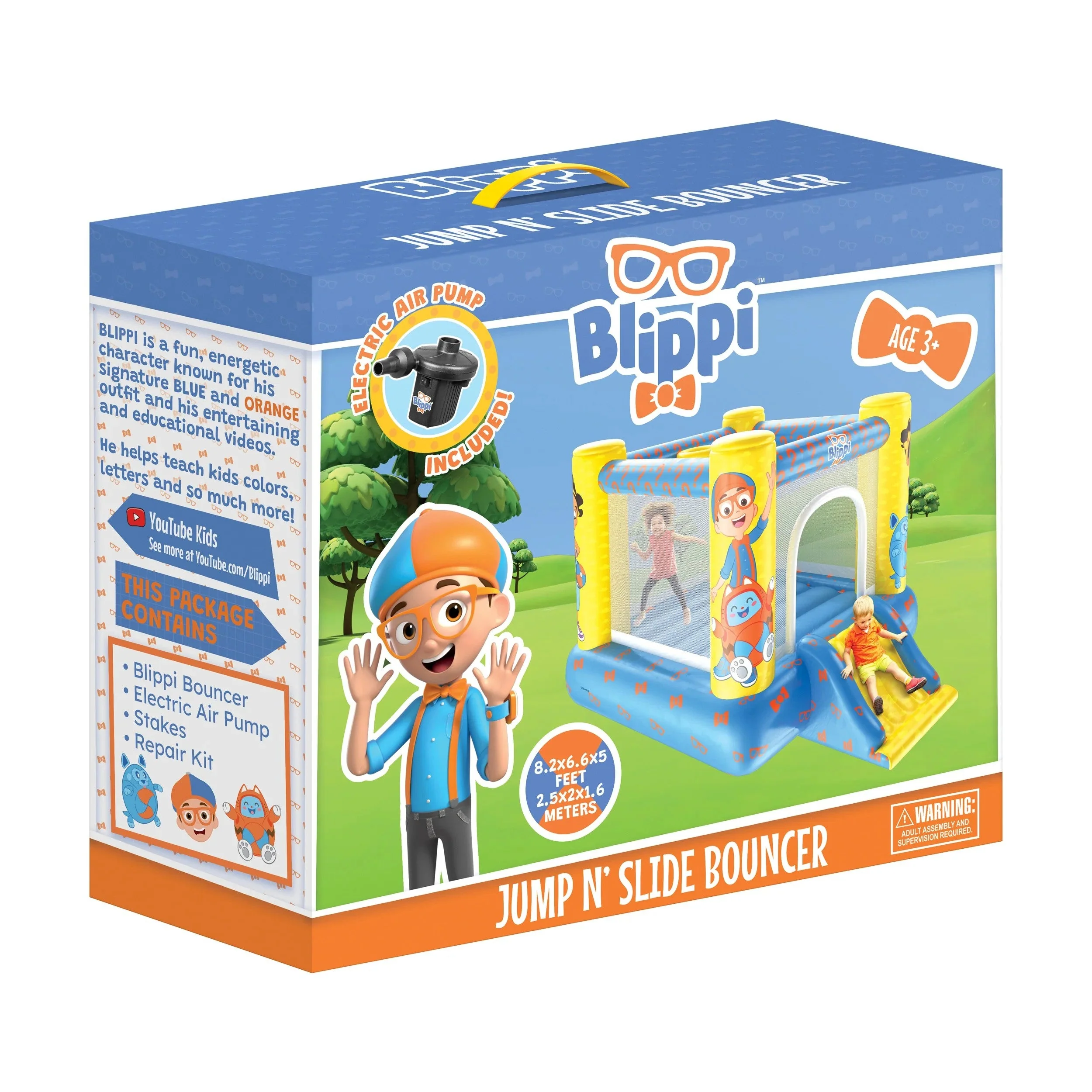 Moonbug Blippi Inflatable Bouncer with Slide - Image 3