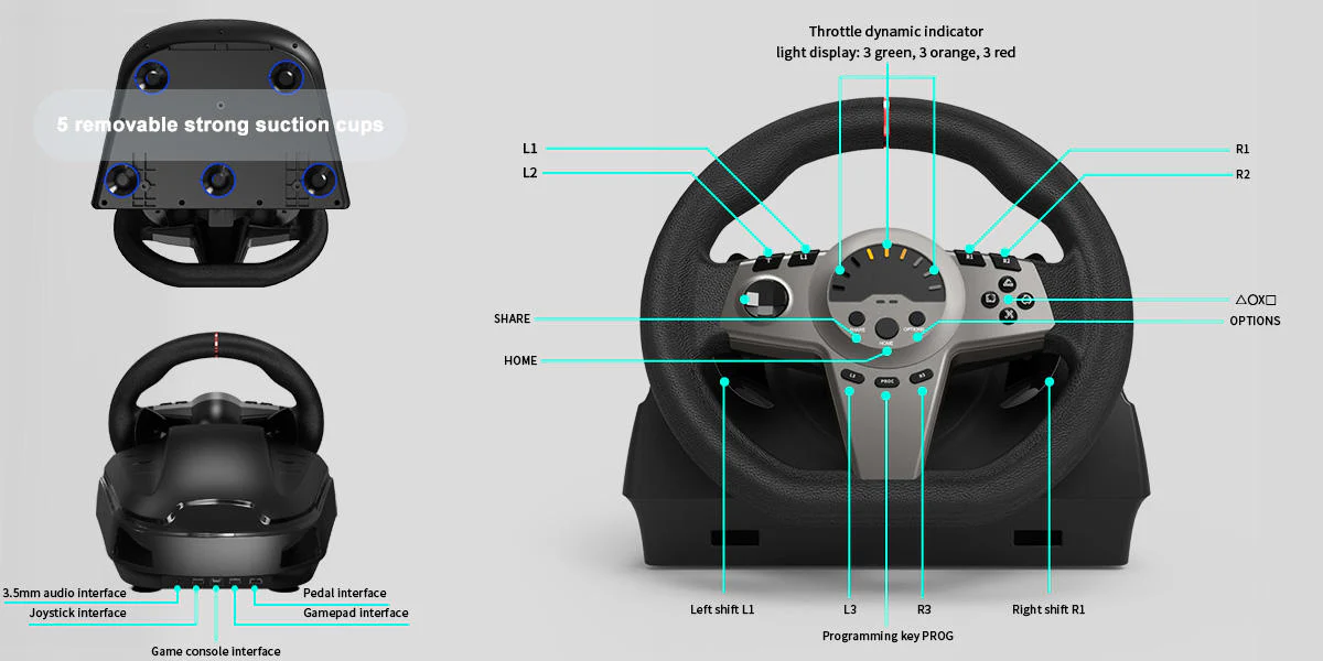Multi-Platform Racing Wheel & Pedal Set - Image 5