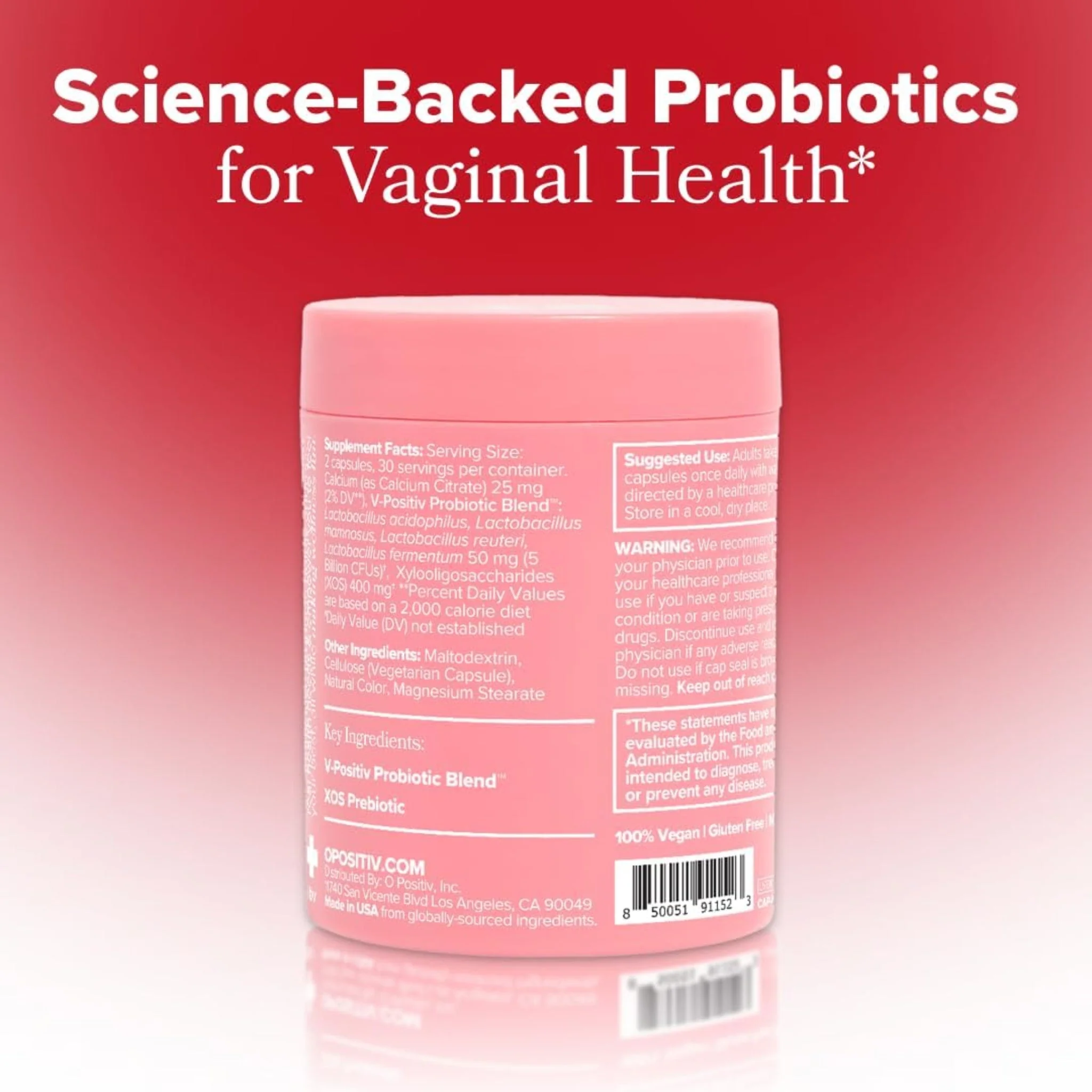 O Positiv URO Vaginal Probiotics for Women – pH Balance - Image 4