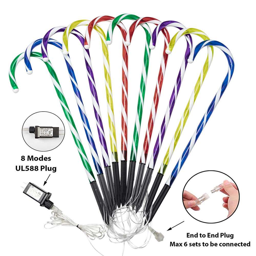 Outdoor Candy Cane Pathway Lights – LED Christmas Yard Decorations - Image 11