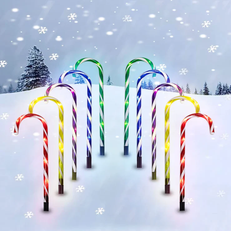 Outdoor Candy Cane Pathway Lights – LED Christmas Yard Decorations - Image 13