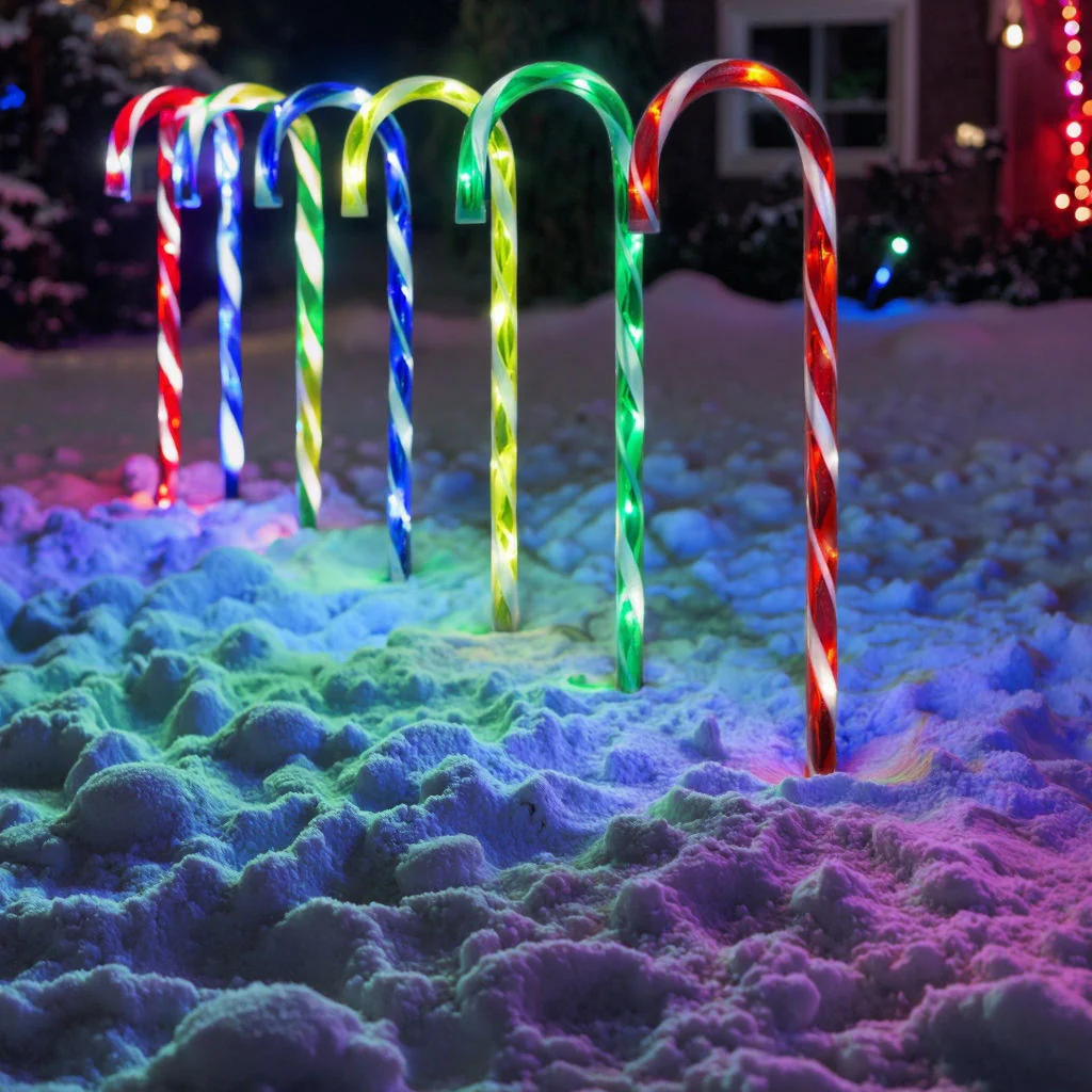 Outdoor Candy Cane Pathway Lights – LED Christmas Yard Decorations - Image 4