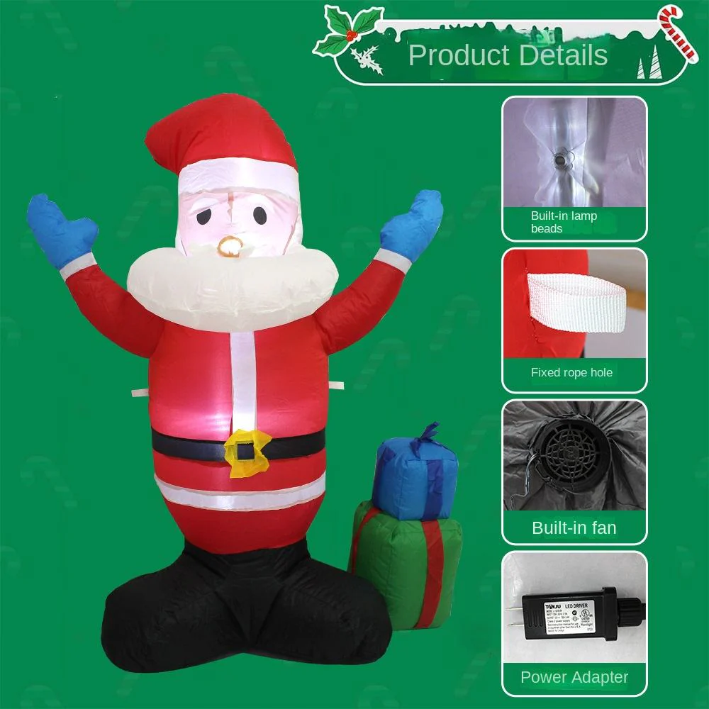 Outdoor Inflatable Giant Santa Claus Decoration – Festive Air-Blown Christmas Display - Image 5