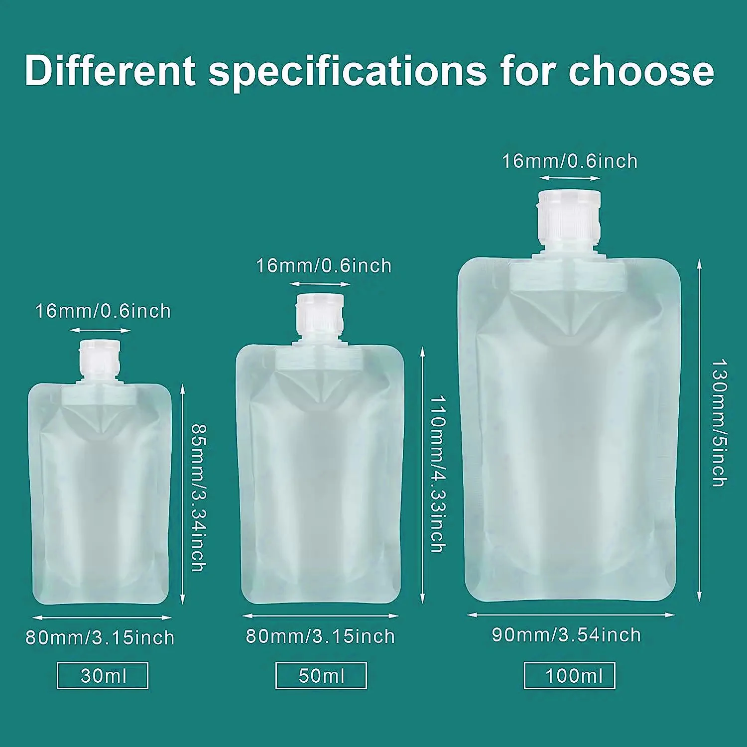 Portable Liquid Cosmetics Reffilable Squeeze Pouch - Image 11