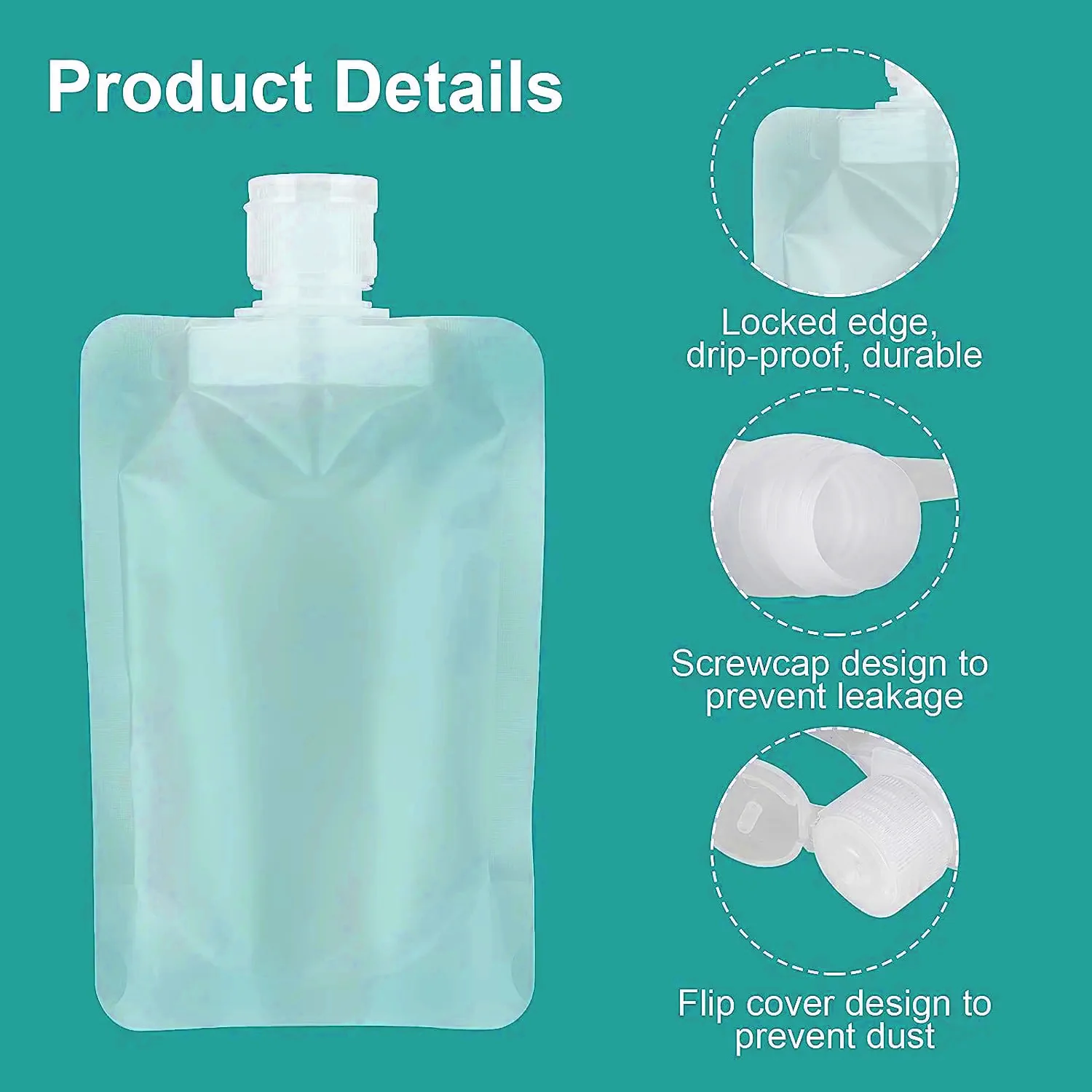 Portable Liquid Cosmetics Reffilable Squeeze Pouch - Image 5