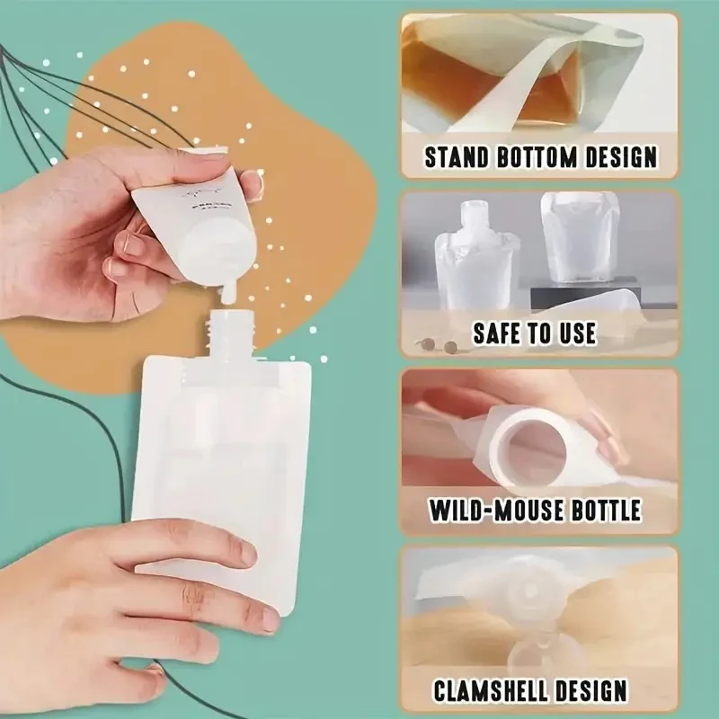 Portable Liquid Cosmetics Reffilable Squeeze Pouch - Image 7