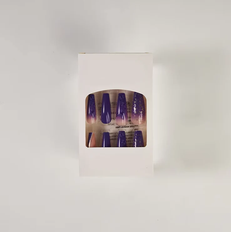 Reusable Press-On Nails – High-Gloss Acrylic Nail Set with Adhesive Tabs - Image 9