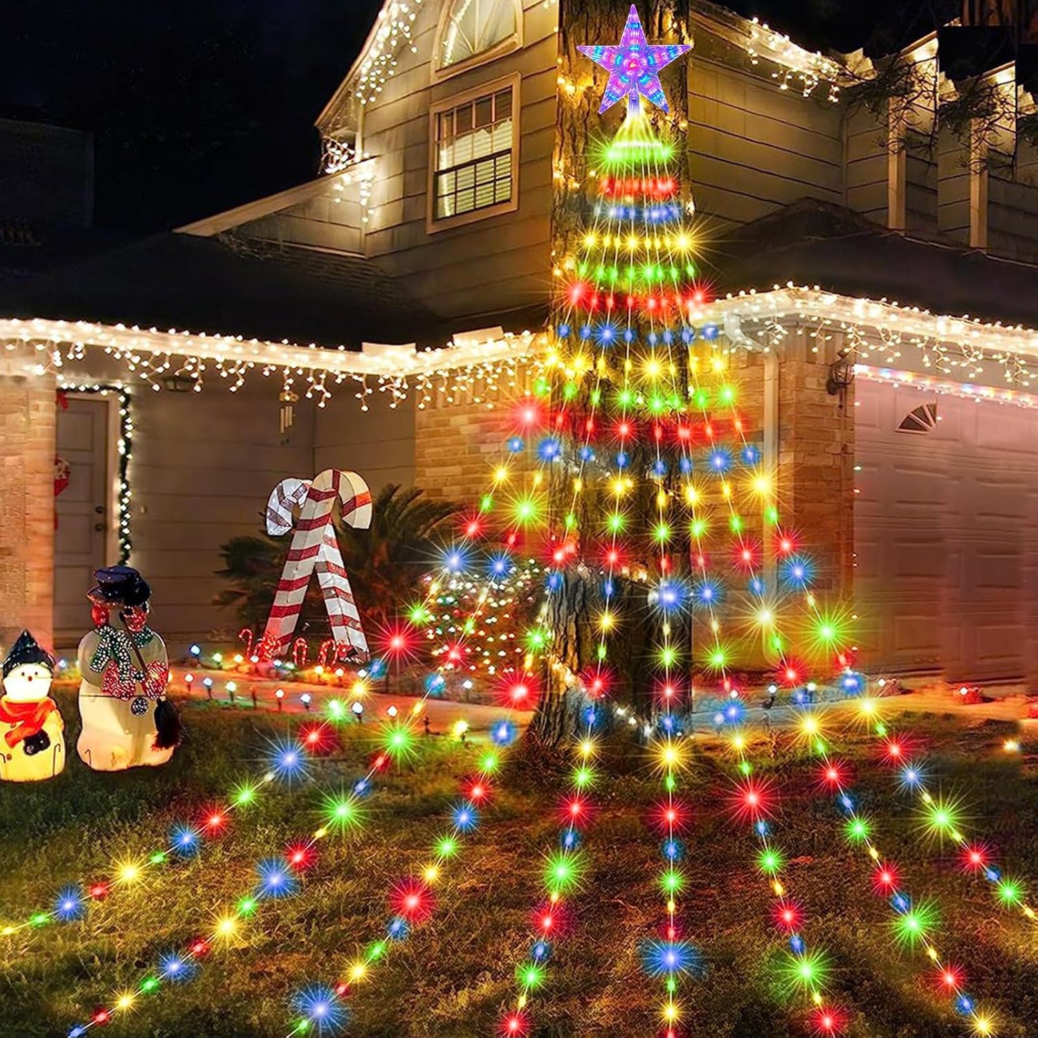 Solar LED Star String Lights – 8-Mode Christmas Fairy Lights for Indoor & Outdoor - Image 7