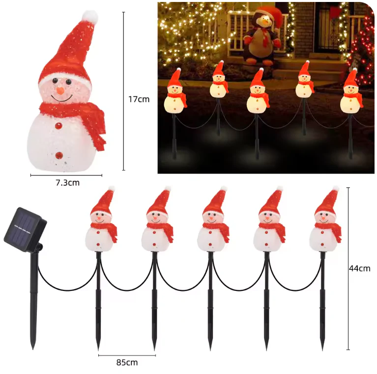 Solar Snowman Garden Pathway Lights – Outdoor Christmas Decoration - Image 2