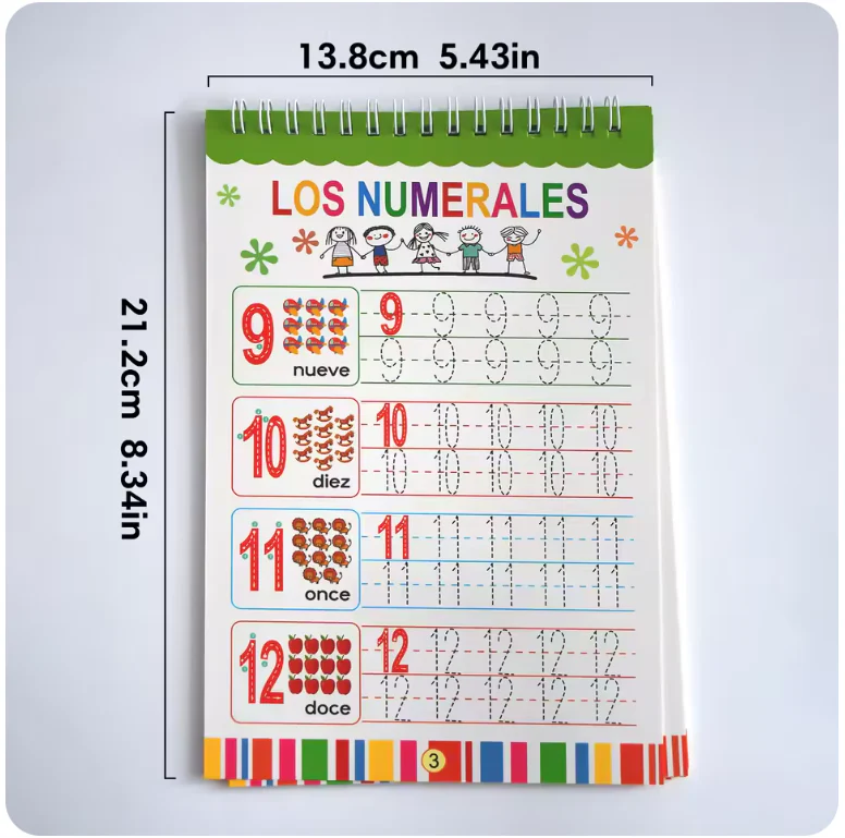 Spanish Numbers 1–100 Tracing Workbook – Dry Erase Handwriting Practice Book for Kids & Homeschool Learning - Image 2