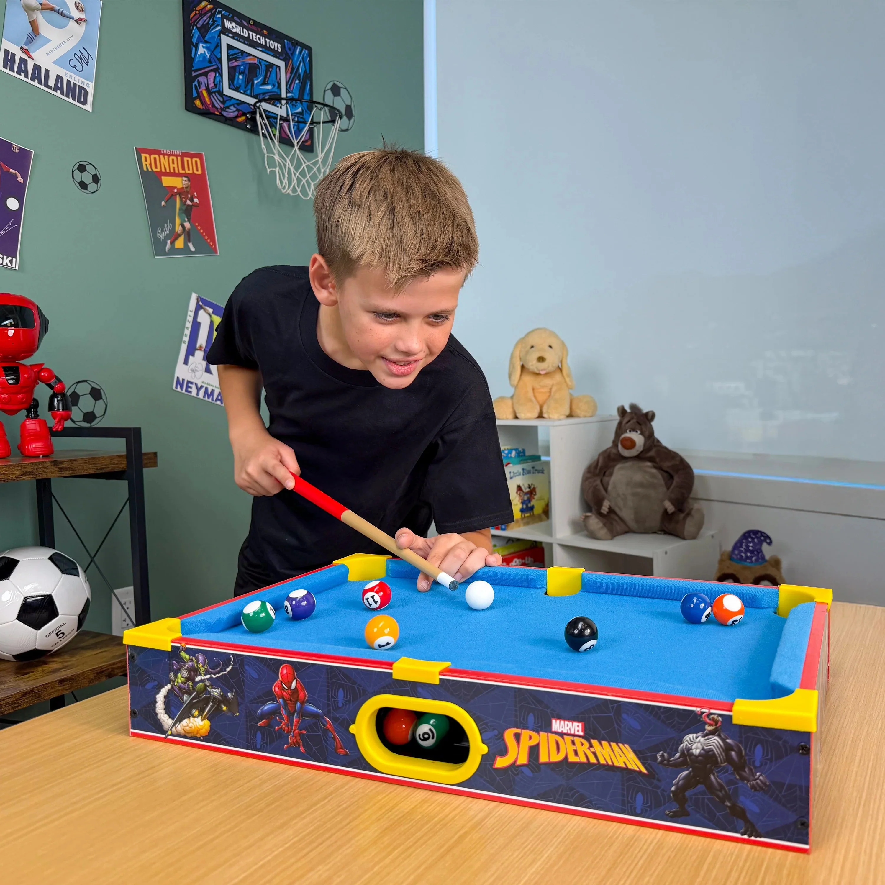 Spider-Man Wooden Tabletop Pool Table - Image 7