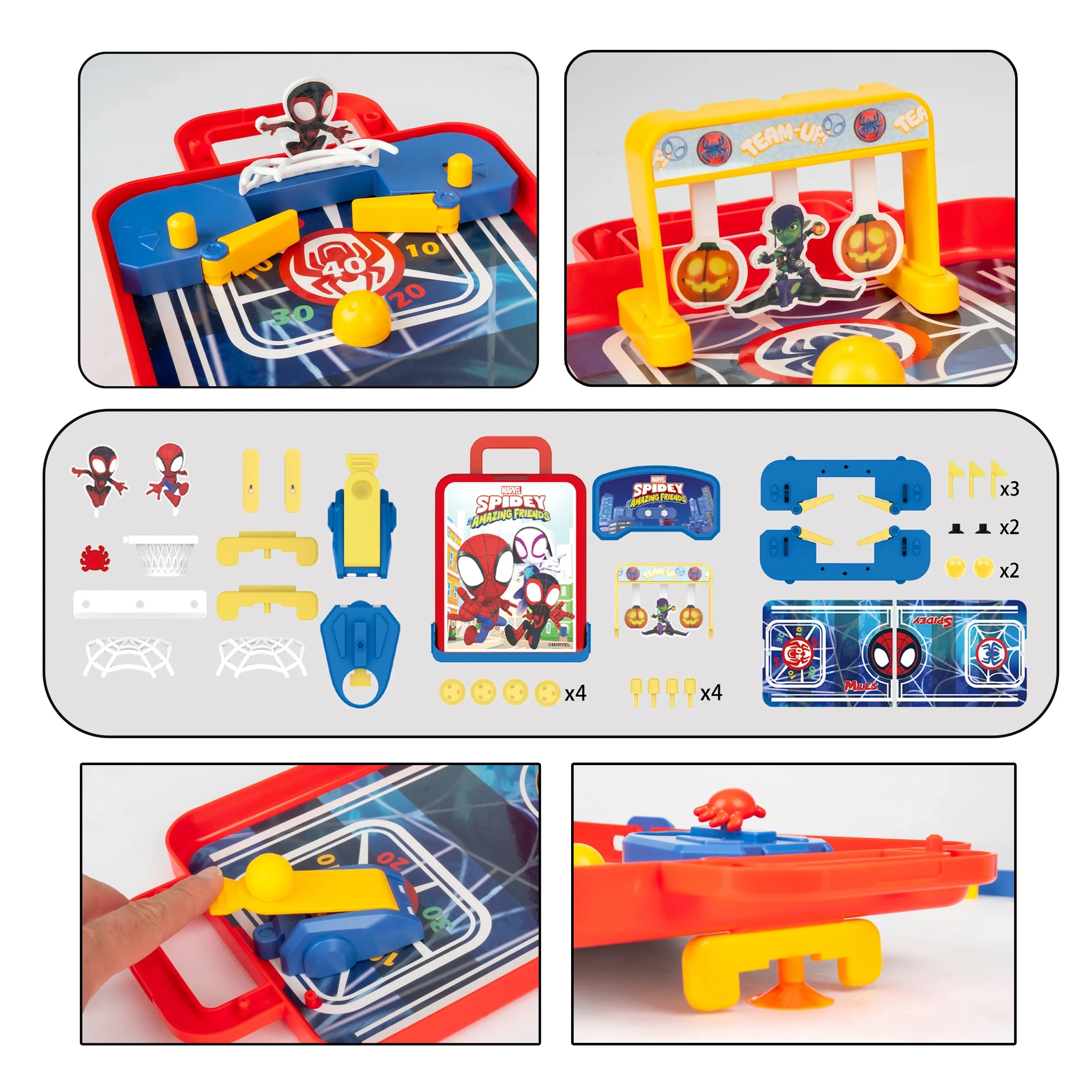 Spidey and His Amazing Friends 4-in-1 Tabletop Game Suitcase Playset - Image 4
