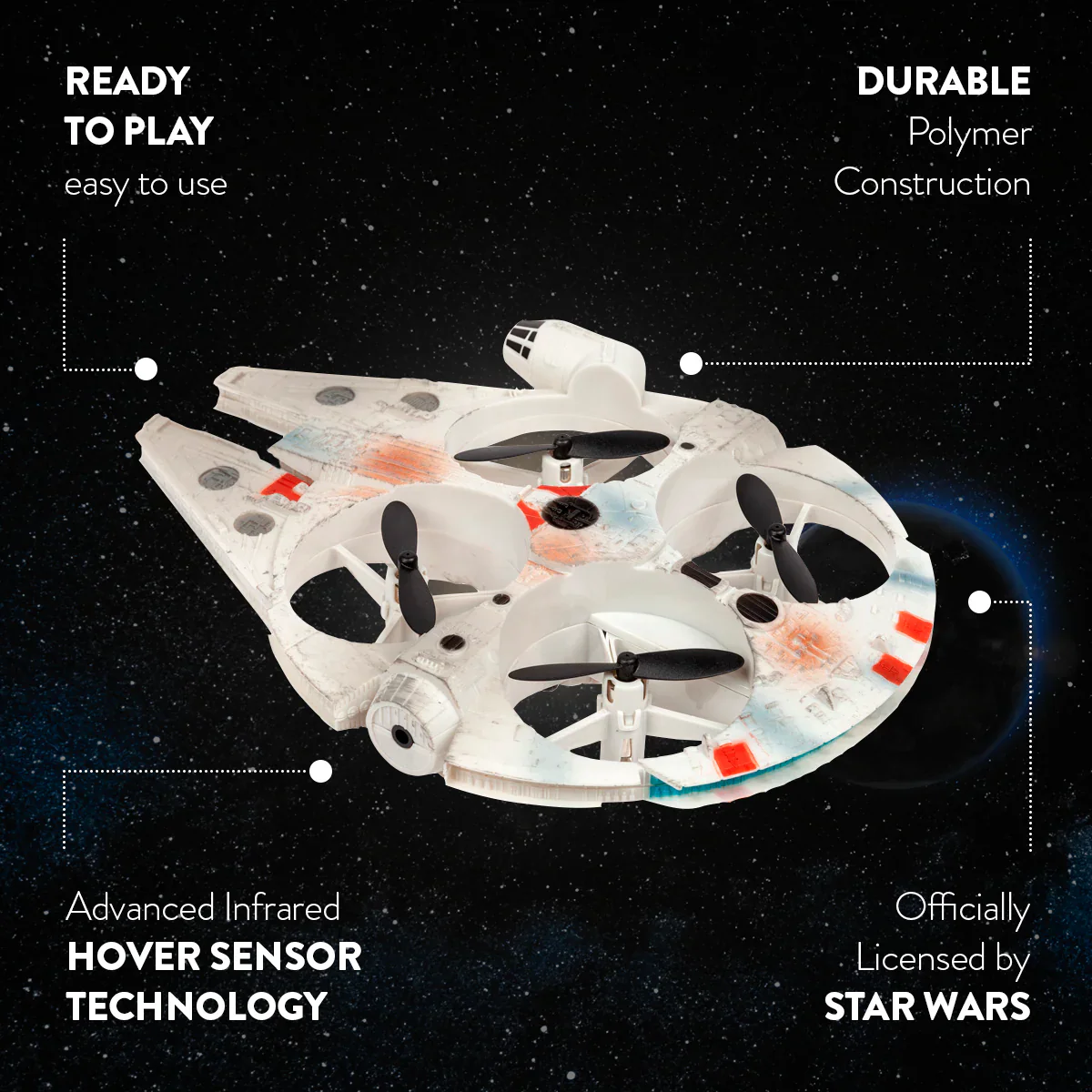 Star Wars Millennium Falcon Motion-Sensing Quadcopter - Image 5