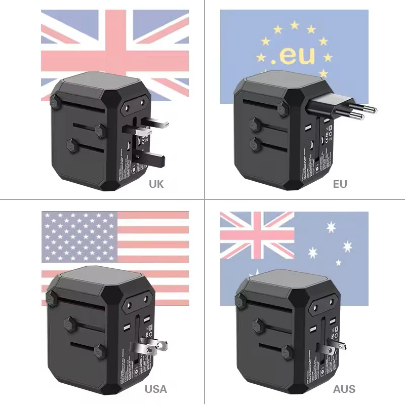 Universal Travel Adapter (US/EU/AU/UK) All-in-One International Plug Charger - Image 5