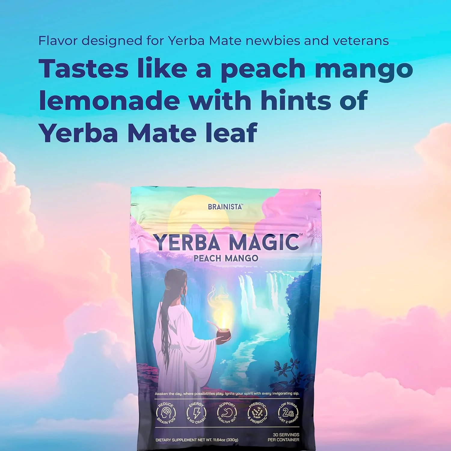 Yerba Magic Yerba Mate 3-in-1 Instant Tea Powder | Peach Mango | Probiotics & Energy Boost - Image 4